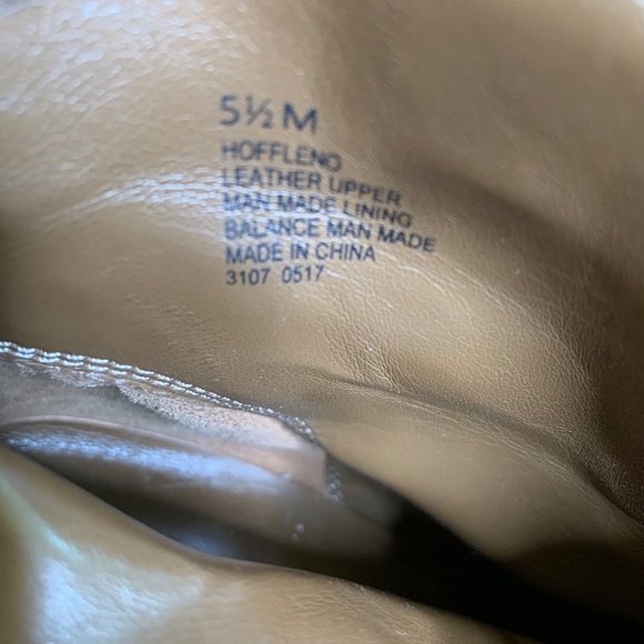 Last Chance👀 Nine West Tan Suede/Leather Block Heel Short Boots Size 5.5 - Picture 6 of 8